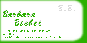 barbara biebel business card